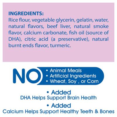 Puppy Teething Rings Taste of Texas Burnt Ends Flavor Dog Dental Treats, 3 count