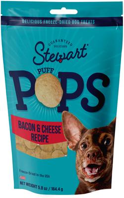 PuffPops Bacon & Cheese Recipe Freeze-Dried Dog Treats, 2.8-oz pouch