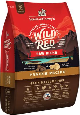 Wild Red Raw Blend Kibble Grain-Free Prairie Recipe Dry Dog Food, 3.5-lb bag