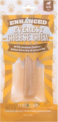 Enhanced Medium Everest Cheese Chew Peanut Butter Dog Natural Chew Treat