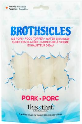 Brothsicles Pork Limited Ingredient Low Protein Lickable Dog Treats, 5 count