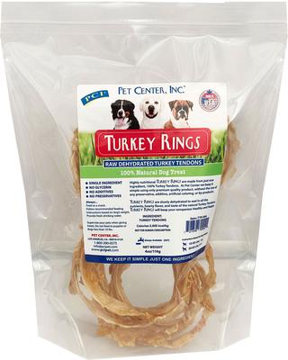 Turkey Rings Dog Treats, 4-oz bag