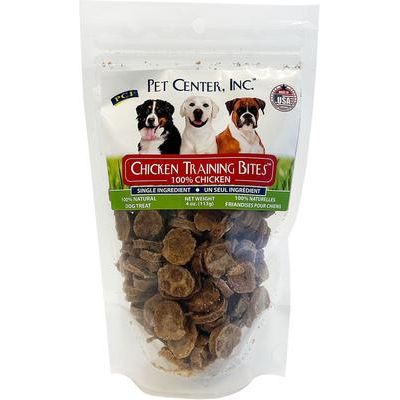 Bocados de entrenamiento de pollo, premios para perros con cecina de ingredientes limitados, bolsa de 4 oz