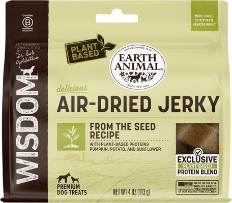 Wisdom Air-Dried From the Land Recipe with Venison, Beef, & Bison Premium Natural Jerky Strips Dog Treats, 4-oz bag