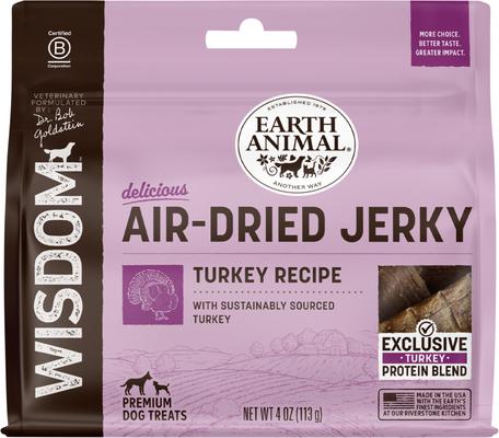 Wisdom Air-Dried From the Land Recipe with Venison, Beef, & Bison Premium Natural Jerky Strips Dog Treats, 4-oz bag