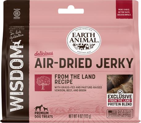 Wisdom Air-Dried From the Seed Recipe Premium Natural Plant-Based Jerky Strips Dog Treats, 4-oz bag