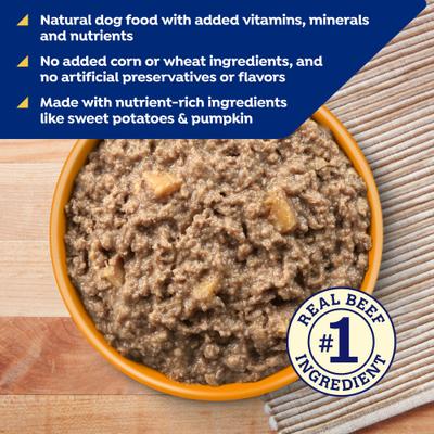 Grain-Free Beef, Sweet Potato & Pumpkin Recipe Wet Dog Food, 13-oz can, 12 count