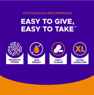 Pinchers Pill-Hiding Probiotic Peanut Butter Flavor Treats Dog Treats, Chew, Peanut Butter Flavor, X-Large, 45 count