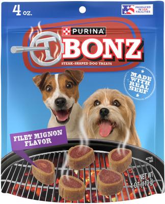 Porterhouse Beef Flavor Steak Shaped Adult Soft & Chewy Dog Treats, 12-oz pouch