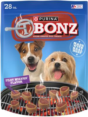 Porterhouse Beef Flavor Steak Shaped Adult Soft & Chewy Dog Treats, 12-oz pouch