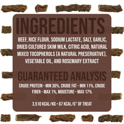 Doggy American Beef Tips Dog Natural Chew Treats, 4-oz bag