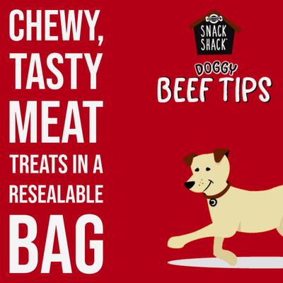 Doggy American Beef Tips Dog Natural Chew Treats, 4-oz bag