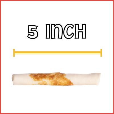 Twistedz 5-inch Beefhide Chip Rolls Beef Flavored Wrap Dog Hard Chews, 8 count