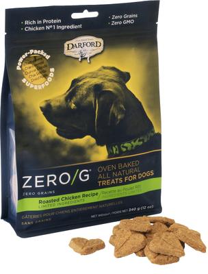 Golosinas de pollo asado sin cereales Zero/G para perros, bolsa de 355 g