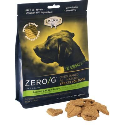 Golosinas de pato asado sin cereales Zero/G para perros, bolsa de 355 g