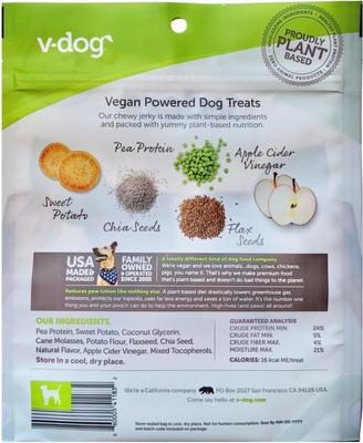Plant-Based Jerky Dog Treats, 8-oz bag