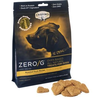 Golosinas de pato asado sin cereales Zero/G para perros, bolsa de 355 g
