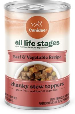 All Life Stages Chunky Stew Toppers Beef & Vegetable Recipe Wet Dog Food, 12.7-oz can, case of 6