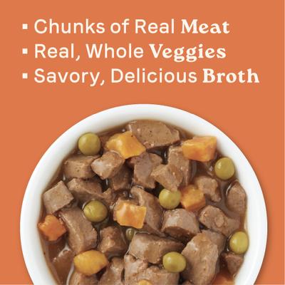 All Life Stages Chunky Stew Toppers Beef & Vegetable Recipe Wet Dog Food, 12.7-oz can, case of 6