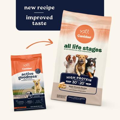 All Life Stages Multi-Protein High Protein Recipe Dry Dog Food, 4-lb bag