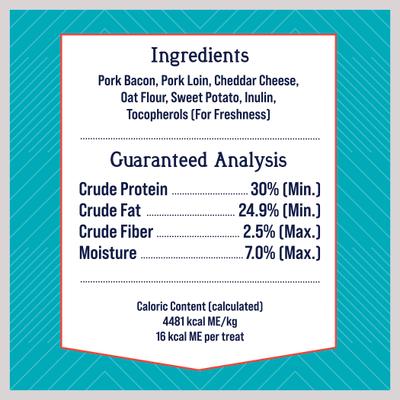 PuffPops Bacon & Cheese Recipe Freeze-Dried Dog Treats, 2.8-oz pouch