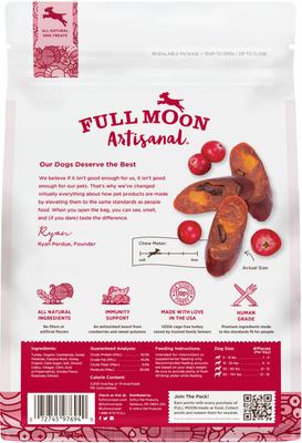 Artisanal Turkey Cranberry Sausage Human Grade Adult Soft & Chewy Dog Treats, 12-oz bag