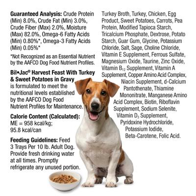 Harvest Feast Turkey & Sweet Potatoes in Gravy Recipe Wet Dog Food, 3.5-oz tub, case of 12