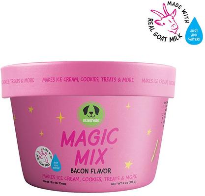 Magic Mix High-Protein Bacon Flavor with Goat Milk Baking Mix Dog Treat, 4-oz jar