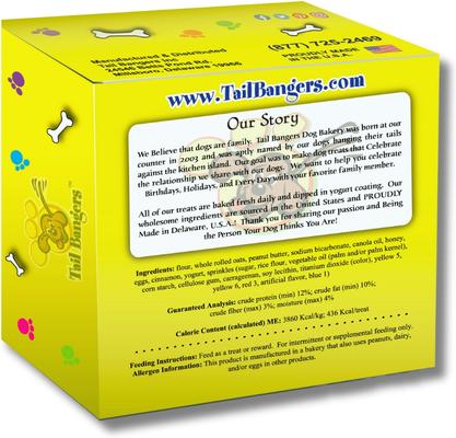 Birthday Bundt Cake & Birthday Caddy Peanut Butter & Honey Crunchy Dog Treats, 2 count