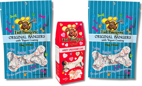 Valentine's Day Gift Pack Peanut Butter & Honey Crunchy Dog Treats, 3 count