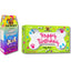 Golosinas para perros con mantequilla de maní y miel crujientes Happy Birthday Pink Bone & Birthday Caddy, 2 unidades