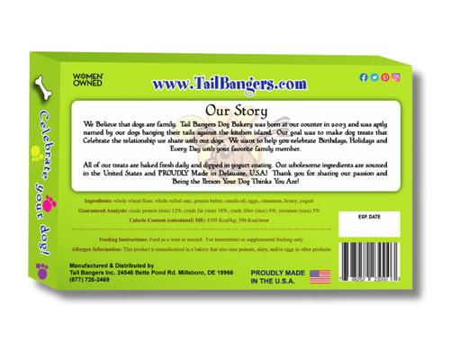 Happy Birthday Pink Bone & Birthday Caddy Peanut Butter & Honey Crunch Dog Treats, 2 count