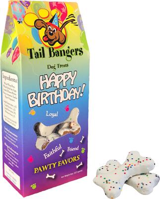 Happy Birthday Pink Bone & Birthday Caddy Peanut Butter & Honey Crunch Dog Treats, 2 count