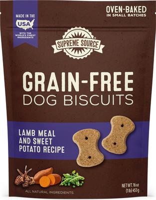 Grain-Free Lamb Meal & Sweet Potato Biscuits Dog Treats, 16-oz bag