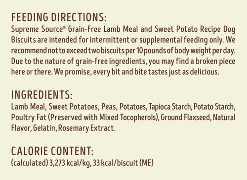 Grain-Free Lamb Meal & Sweet Potato Biscuits Dog Treats, 16-oz bag