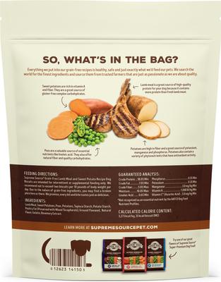 Grain-Free Lamb Meal & Sweet Potato Biscuits Dog Treats, 16-oz bag