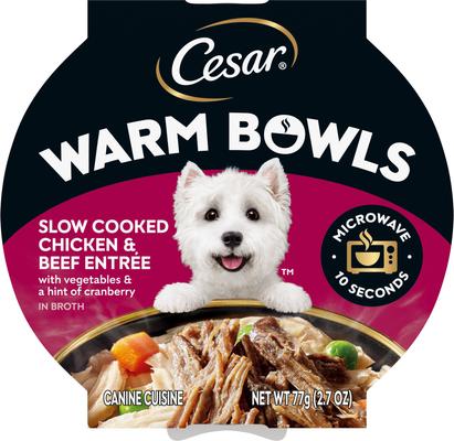 Warm Bowls Roasted Chicken Entree Shredded Wet Dog Food Trays, 2.7-oz tray, case of 10