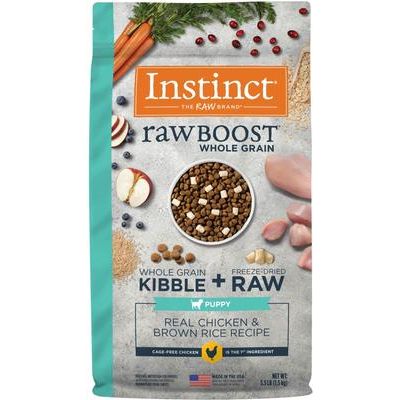 Alimento seco para perros Raw Boost Puppy con pollo y arroz integral (paquete de 20 lb)
