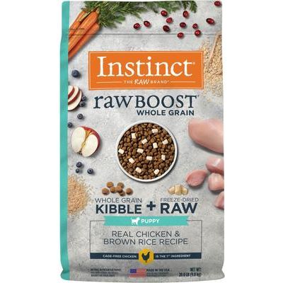 Alimento seco para perros Raw Boost Puppy con pollo y arroz integral (paquete de 20 lb)