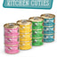 Comida enlatada para gatos sin cereales Cats in the Kitchen Cuties, paquete variado, 3.2 oz, caja de 12