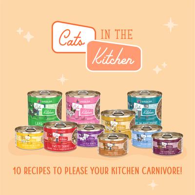 Comida enlatada para gatos sin cereales Cats in the Kitchen Cuties, paquete variado, 3.2 oz, caja de 12