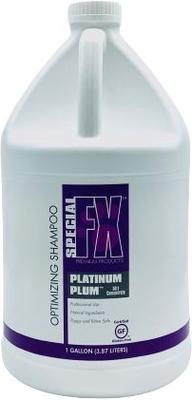 Champú optimizador Platinum Plum para perros, gatos, caballos y mascotas pequeñas, 50:1, botella de 1 galón