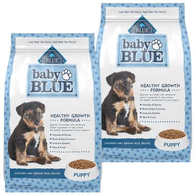 Alimento seco para cachorros Baby Blue Healthy Growth Formula con pollo natural y arroz integral, paquete de 8 lb