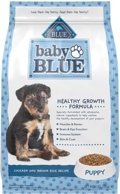 Baby Blue Healthy Growth Formula Natural Chicken & Brown Rice Recipe Puppy Dry Food, 8-lb bundle
