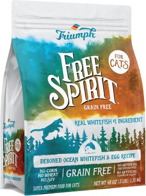 Free Spirit Deboned Ocean Whitefish & Egg Recipe Dry Cat Food, 3-lb bag