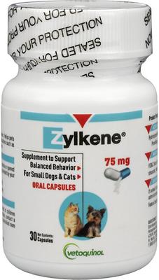 Zylkene 75-mg Capsules Calming Supplement for Small Dogs & Cats, 14 count