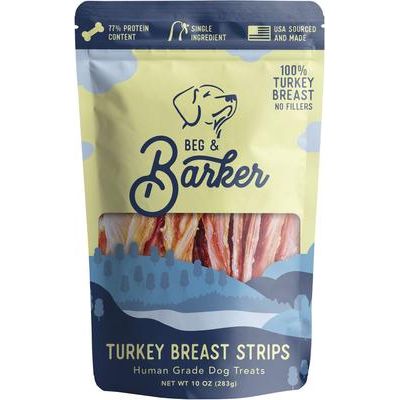 Tiras de pechuga de pavo, premios para perros, bolsa de 10 oz