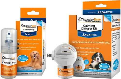Bundle: ThunderEase Pheromone Calming Spray + Diffuser for Dogs