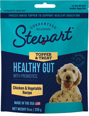 Healthy Gut Chicken & Vegetables Recipe Grain-Free Freeze-Dried Dog Treats, 8-oz pouch