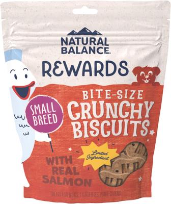 Rewards Small Breed Salmon Flavored Crunchy Biscuit Dog Treats, 8-oz bag